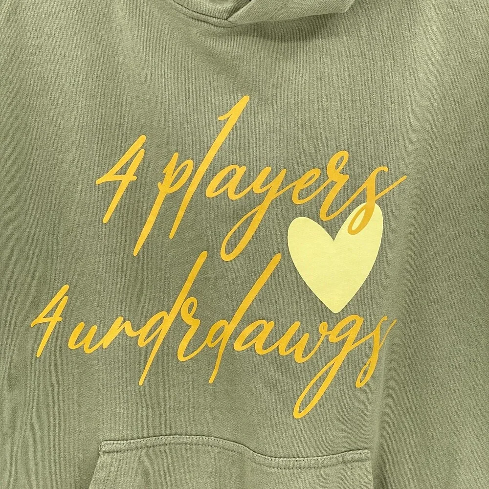 44 THE BRAND 4 Players 4 Underdogs Green Pullover Hoodie Size M